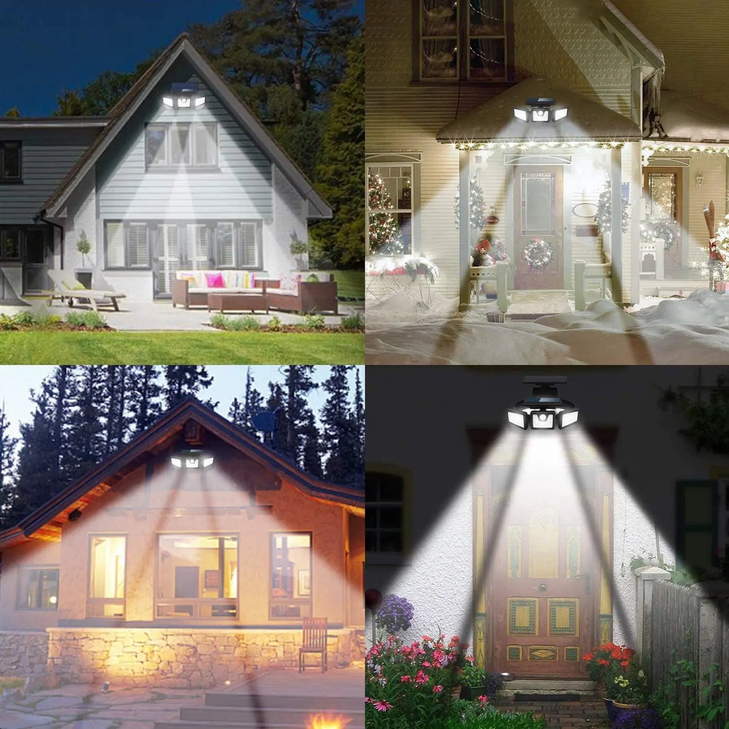 Lampe Solaire Rotative à 3 Têtes réglables