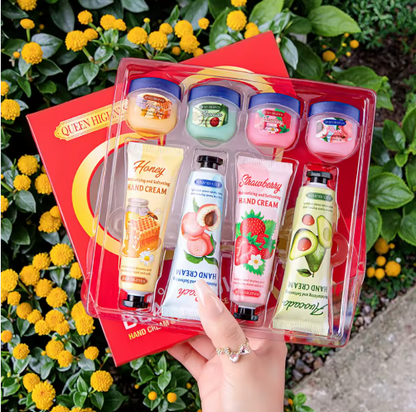 Ensemble Baume à Lèvres et Crème pour les Mains