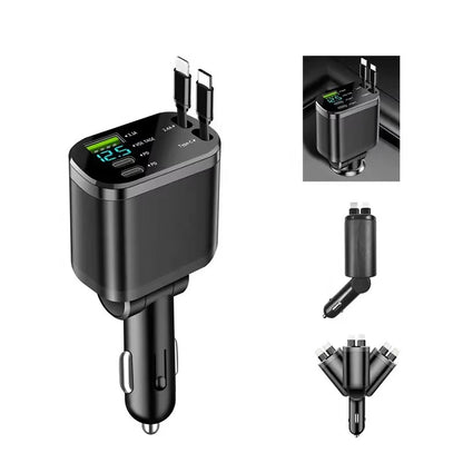 Chargeur de Voiture 5 EN 1 Rapide et Rétractable