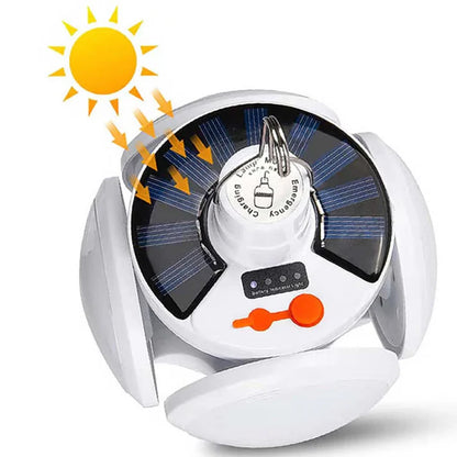 Lampe solaire multifonctionnelle et pliable en forme de ballon de football