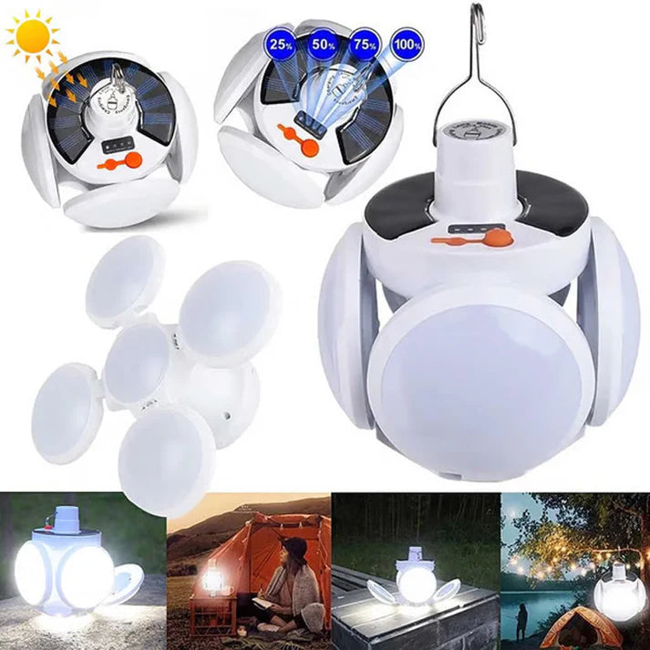 Lampe solaire multifonctionnelle et pliable en forme de ballon de football