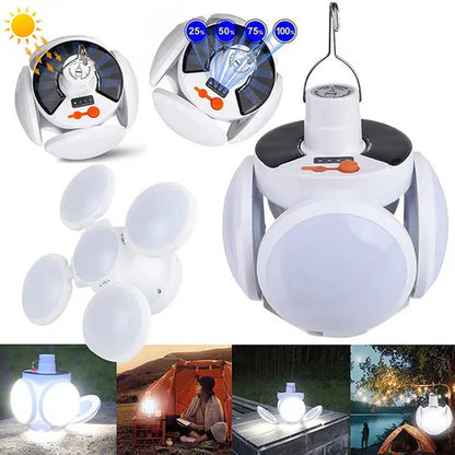 Lampe solaire multifonctionnelle et pliable en forme de ballon de football