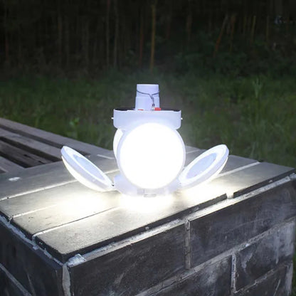 Lampe solaire multifonctionnelle et pliable en forme de ballon de football